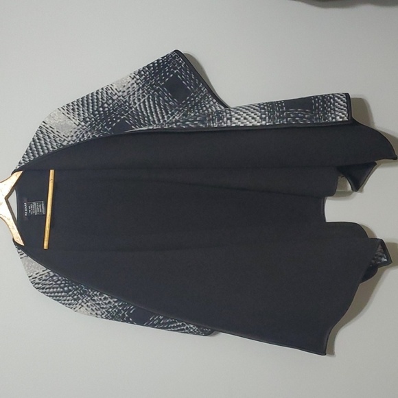 Ike Behar Wrap sweater women's one size cape black grey gray comfy wrap Cozy - Picture 3 of 10